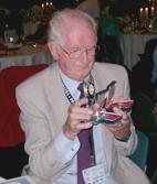 Reg Lancaster with the British awards.