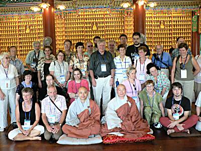 UNICA meditation lesson in the Bongeun-sa Monastery, Korea 2006.