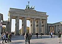Photo of the Brandenburg Gate in Berlin.