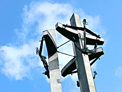 The memorial crosses for Solidarity members killed.