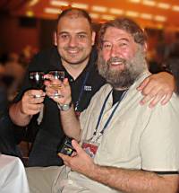 Zvonimir and Dave sharing a drink.