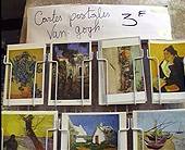 Postcards reproducing Van Gogh's paintings.