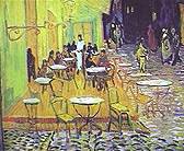 Van Gogh's impression of the Cafe la Nuite.