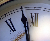 Close up of the clock.