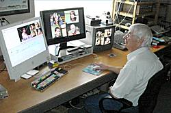 Ned Cordery at the editing desk.